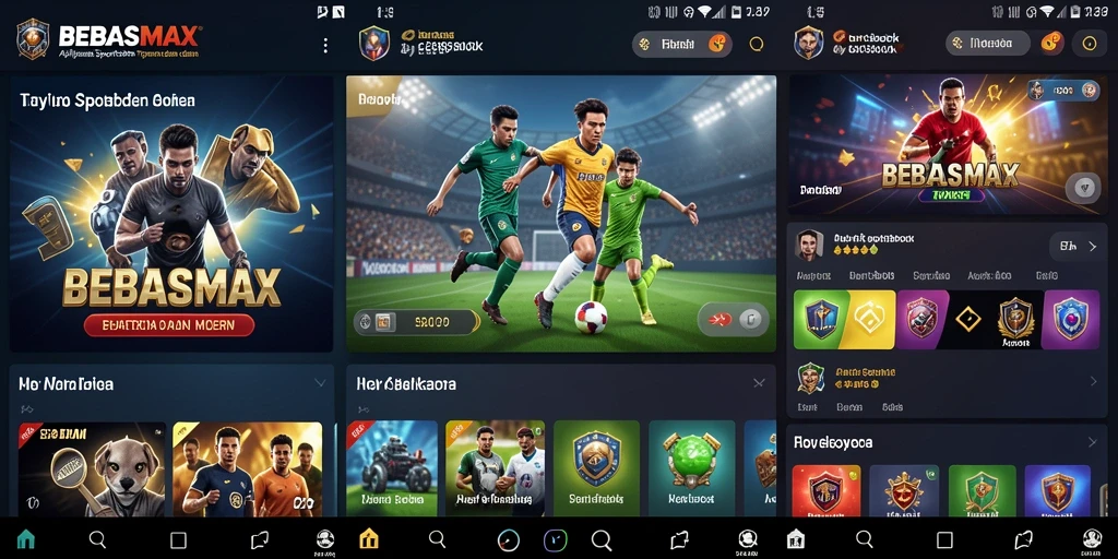 Screenshot dari gameplay BEBASMAX menampilkan pengalaman taruhan olahraga yang seru.