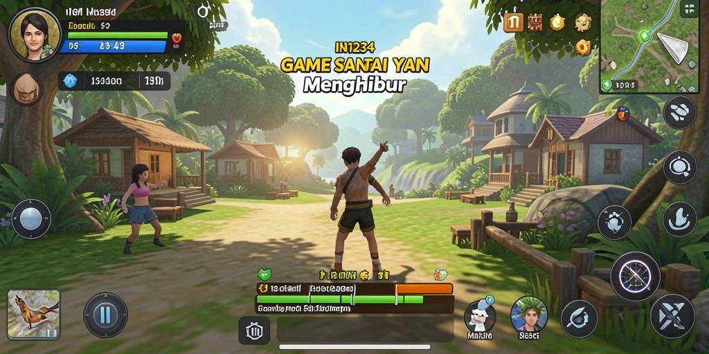 Screenshot IN1234 menampilkan gameplay yang ceria dan mengasyikkan.