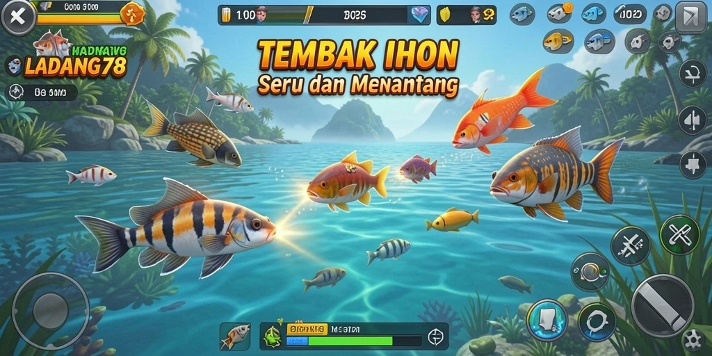 Gameplay seru Tembak Ikan di LADANG78.