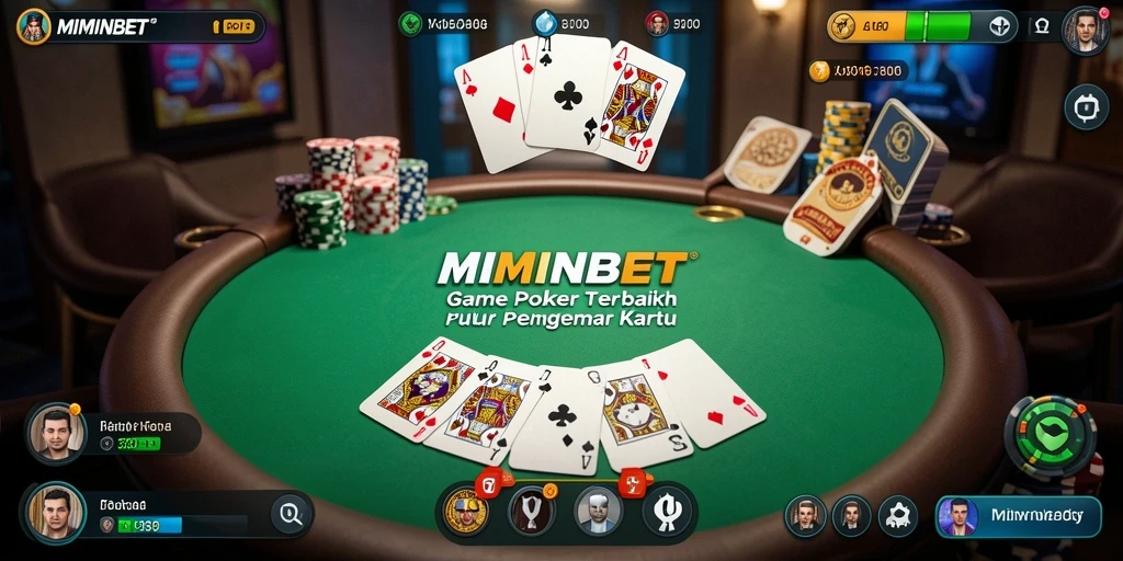 Tampilan gameplay seru dari MIMINBET saat bermain Poker.