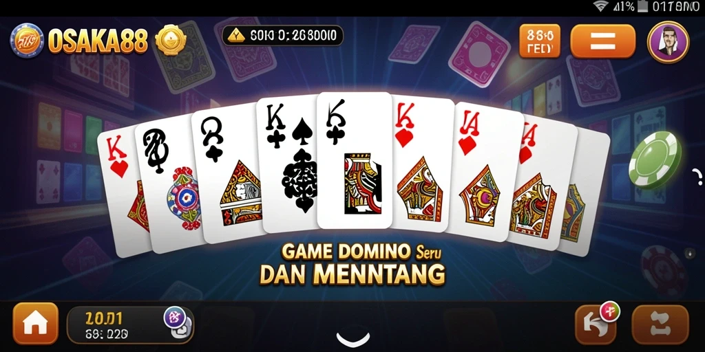 Tampilan menarik dari gameplay OSAKA88 dalam permainan Domino.