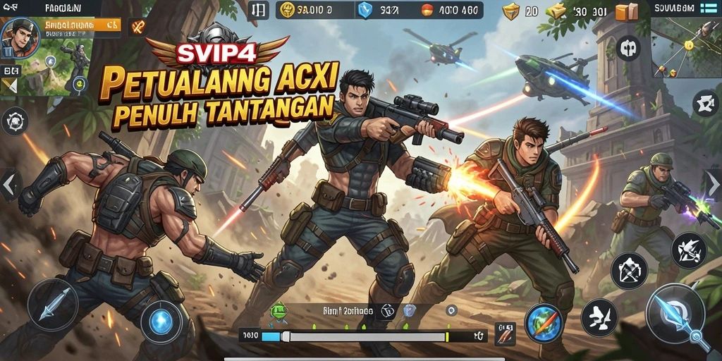 Tangkapan layar gameplay SVIP4 menunjukkan aksi pertarungan yang mendebarkan.