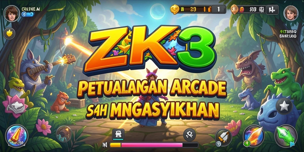 Screenshot ZK3 menampilkan gameplay seru dengan berbagai level menantang.