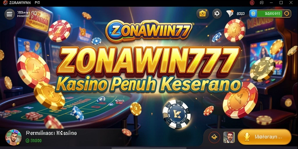 Tampilan menarik dari gameplay ZONAWIN777 dalam aplikasi Kasino.